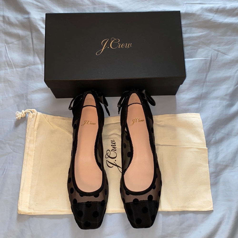 J Crew Ballet Mesh Flats: Size 8
